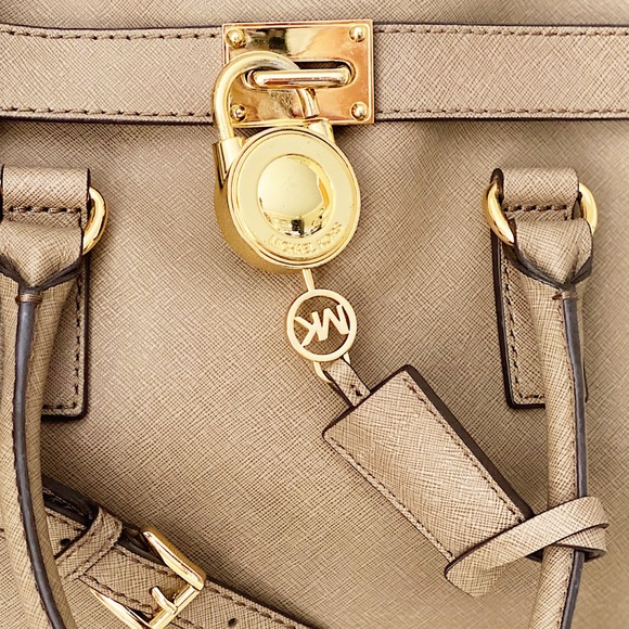 Michael Kors Hamilton NWOT Dune satchel Crossbody - Picture 8 of 13
